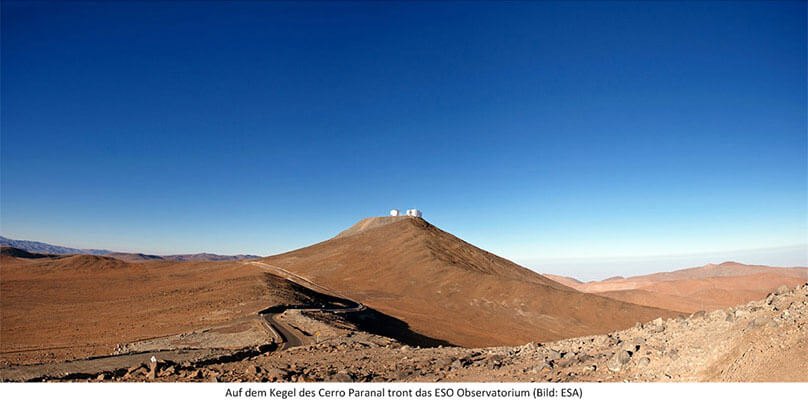 Paranal mit Observatorium – Credit ESO